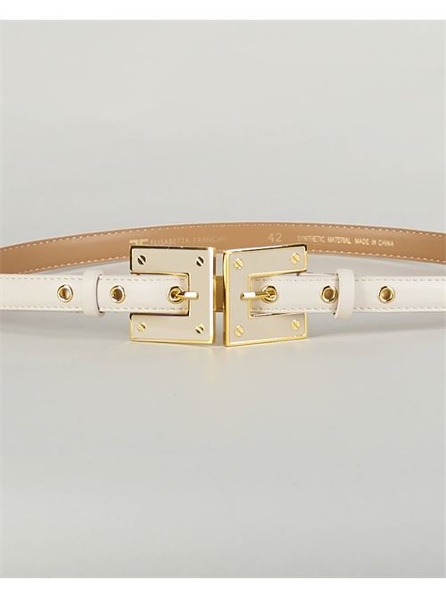 Thin belt in synthetic material with logo buckle Elisabetta Franchi ELISABETTA FRANCHI | Belt | CT03S41E2193